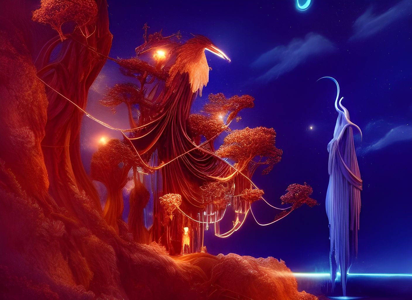 Meeting of Celestial Beings