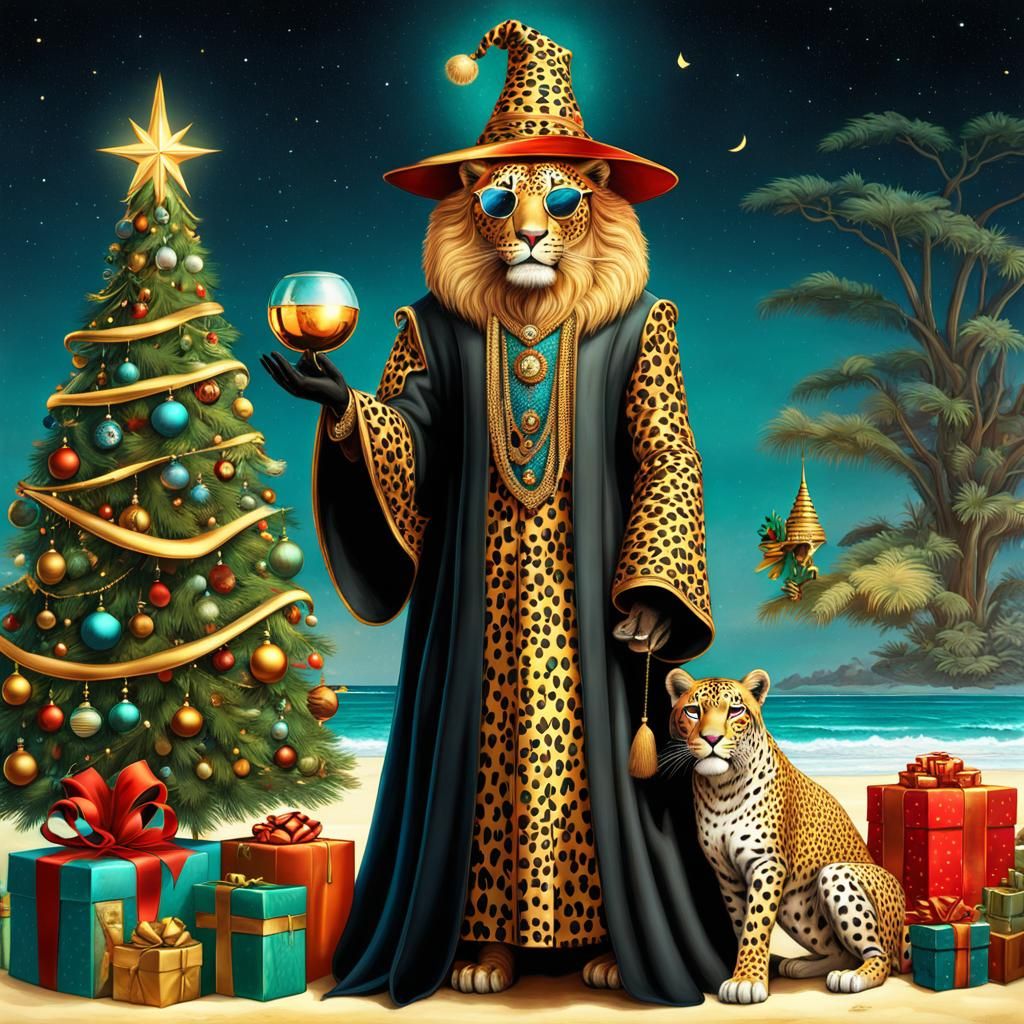 Leopard Hybrid and Lion Christmas Gift Exchange