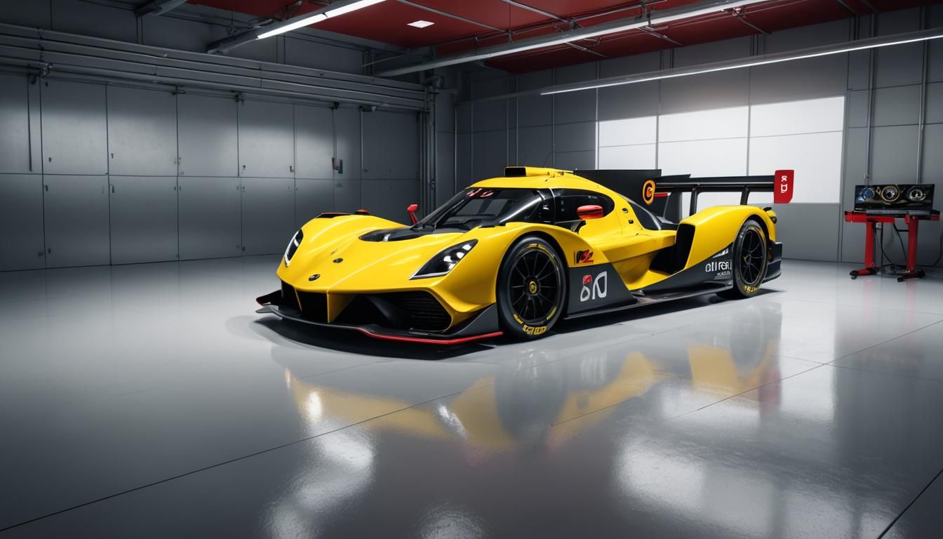 Futuristic Lotus Le Mans Race Car in Studio