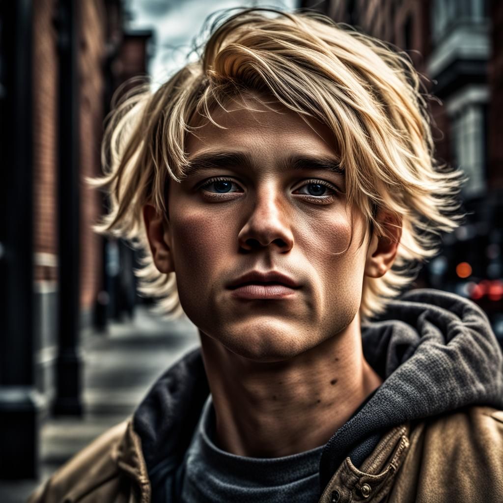 Hyperrealistic Portrait of an American Boy