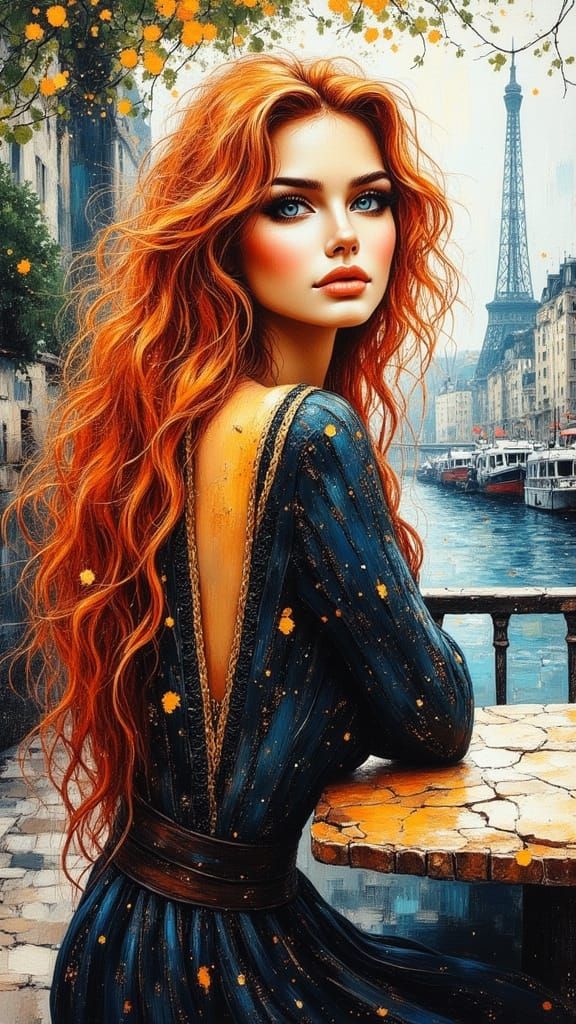 Keanu Reeves at French Harbor Cafe, Neo-Impressionism