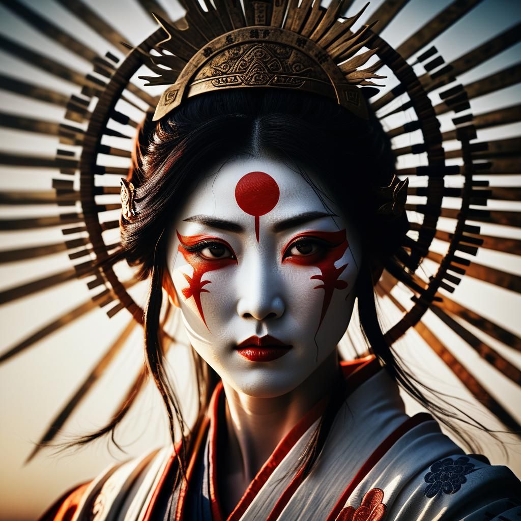Radiant Portrait of Amaterasu Ōmikami