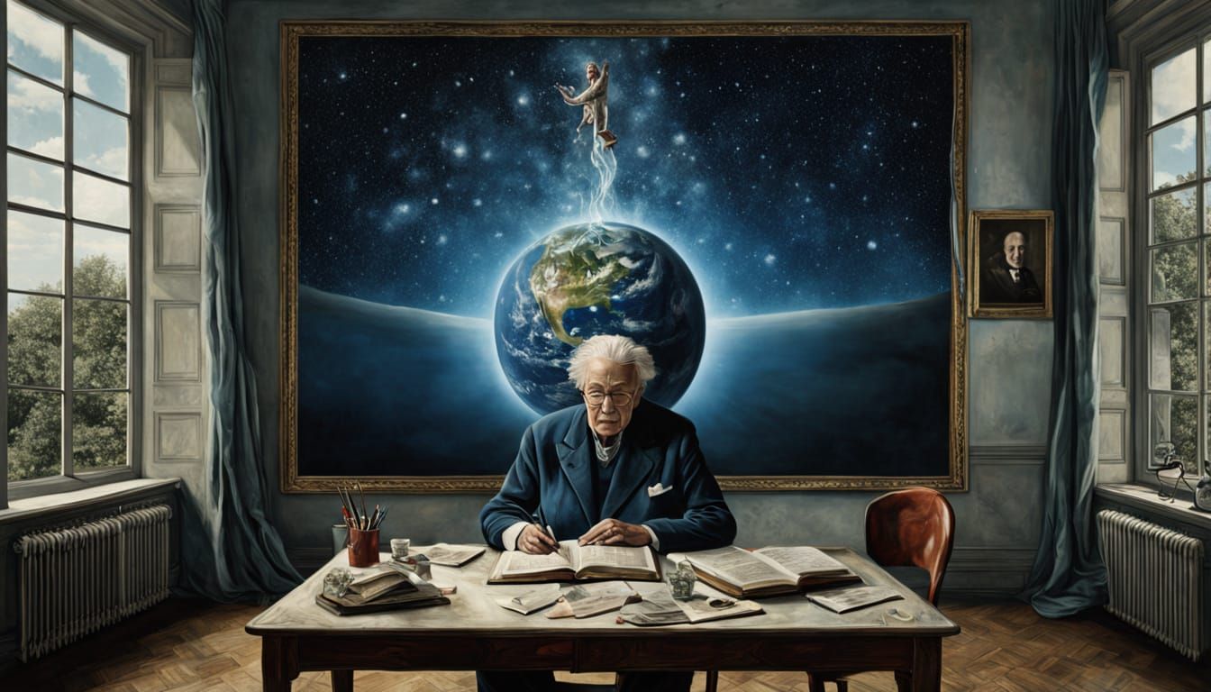 Heartfelt Questions Metaphysical Painting in Surrealist Styl...