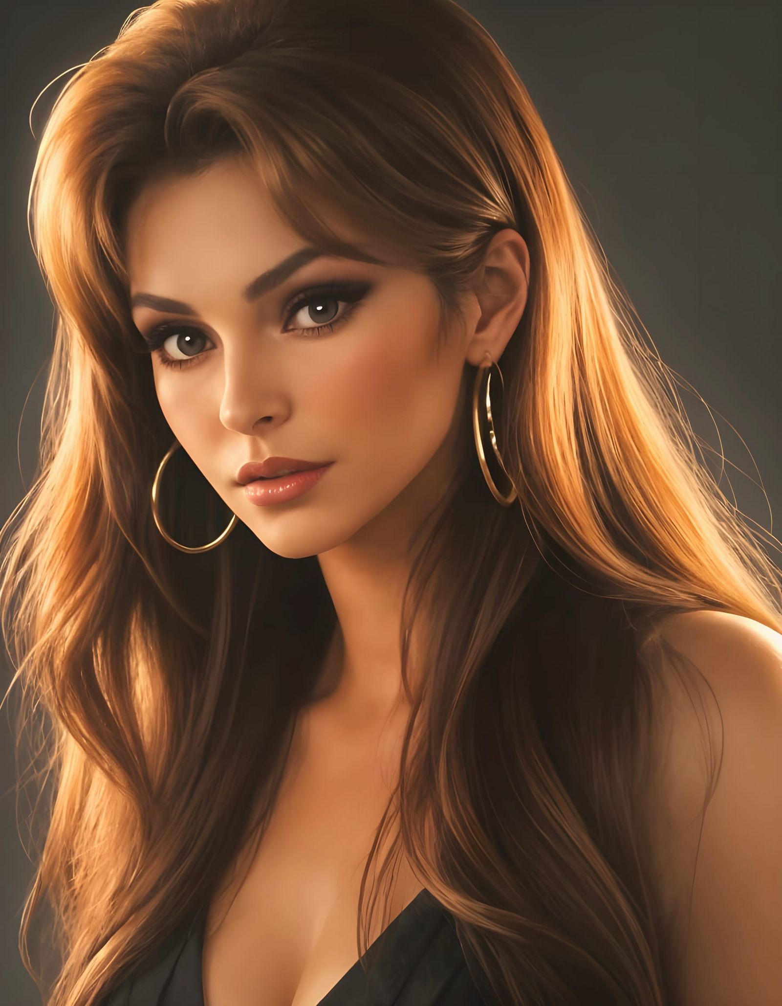 Evocative Portrait of a Beautiful Woman in Dramatic Lighting