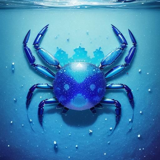 Cancer Zodiac Crab in Holographic Cosmic Style