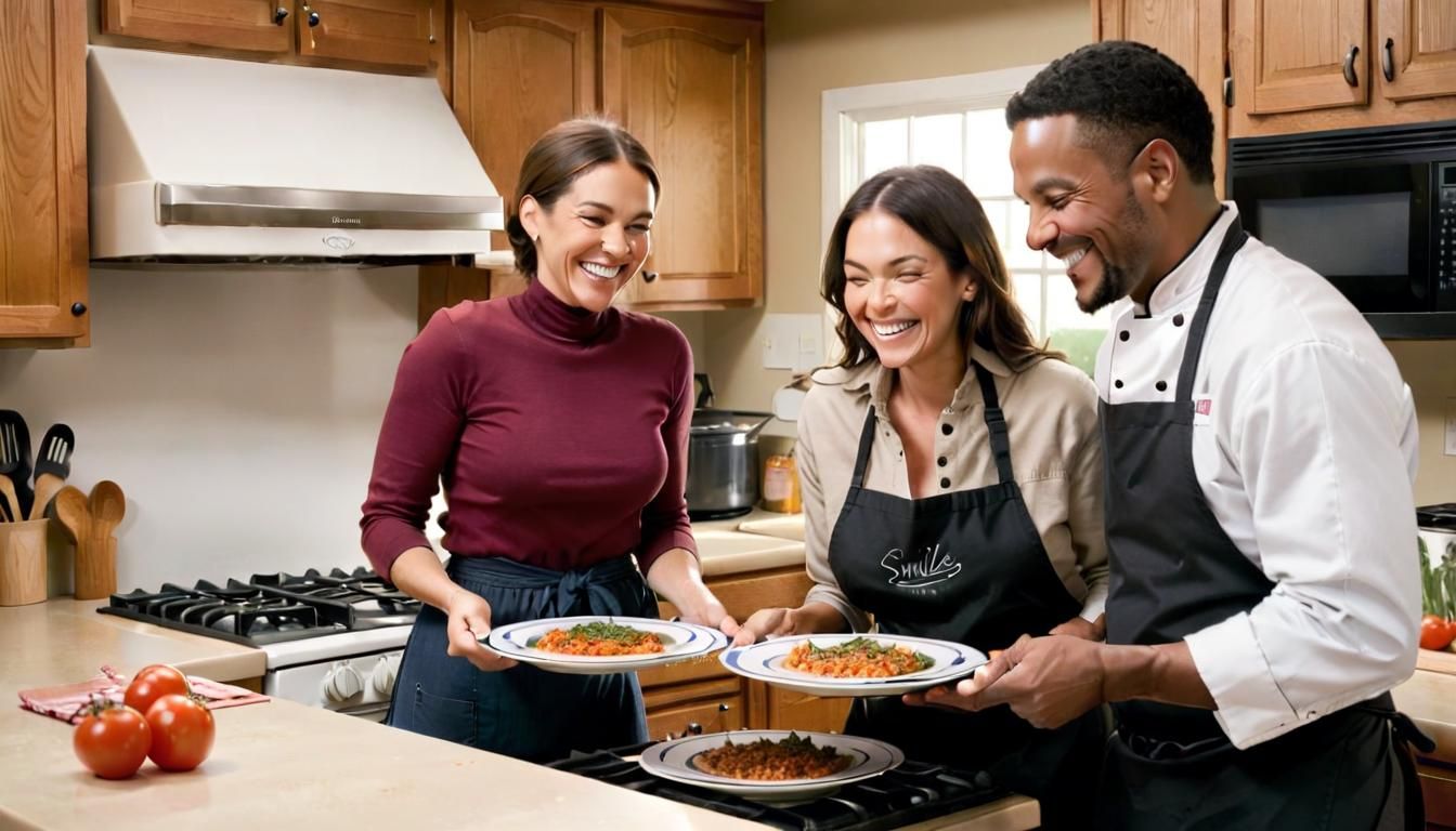 Chefs Awaiting Plates in a Kitchen Scene