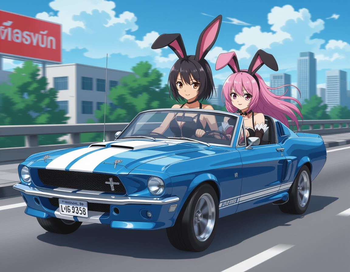 Manga Style Gunsmith Rabbits Chase in Bangkok