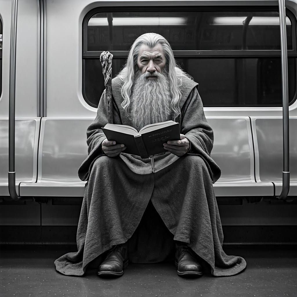 Mystical Wizard Finds Solace in Underground City