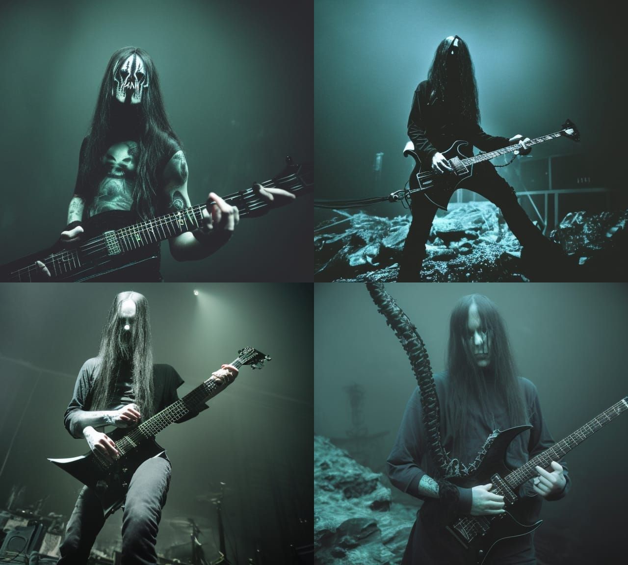 Black Metal Guitarist in Deep Sea Horror
