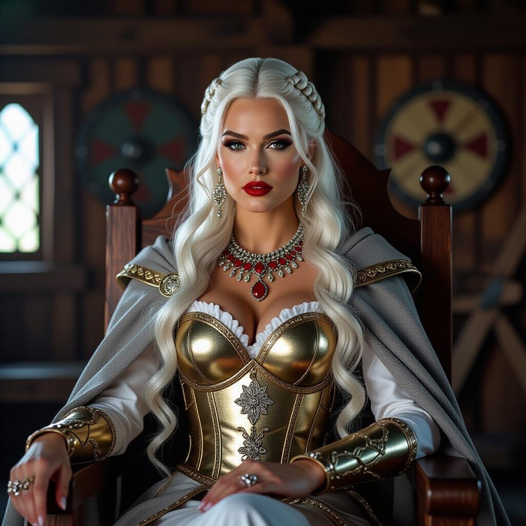 Regal Goddess in Viking Hall, Cinematic Film Still