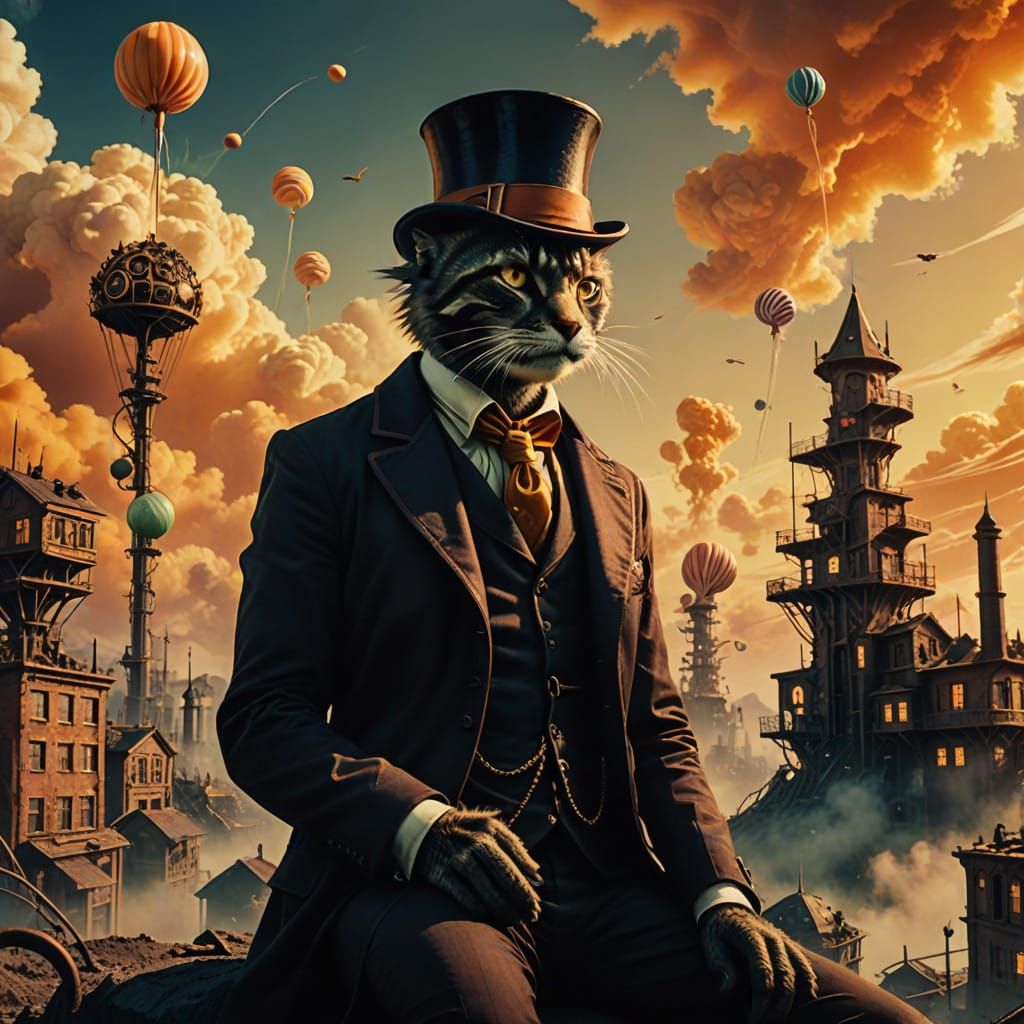 Stunning Steampunk Candy Wonderland with Willy in Office Sui...