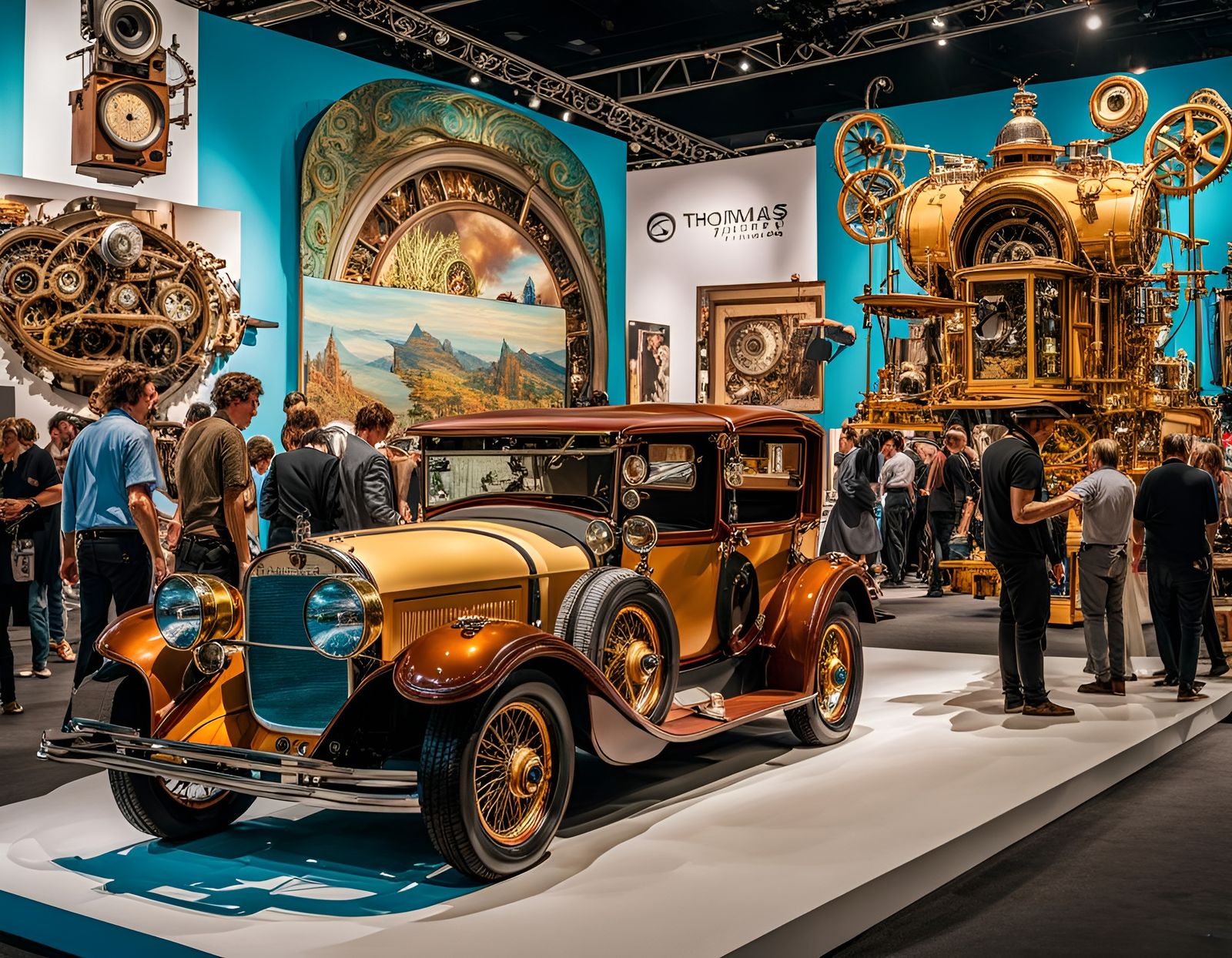 Steampunk Photographer at Auto Show: Color Corrected
