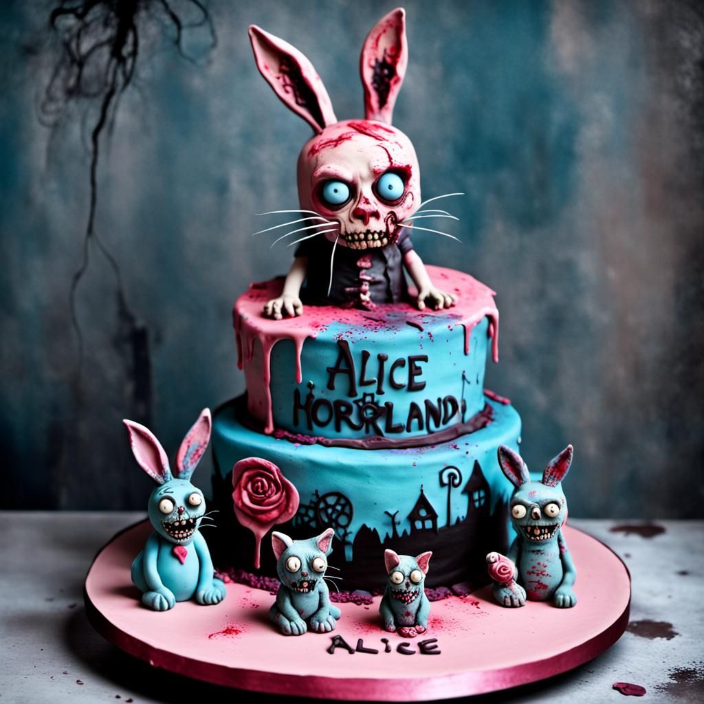 Alice in Horrorland: Zombie Wonderland Cake