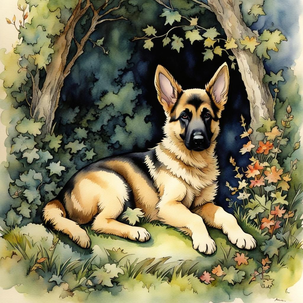 German shepherd puppy
