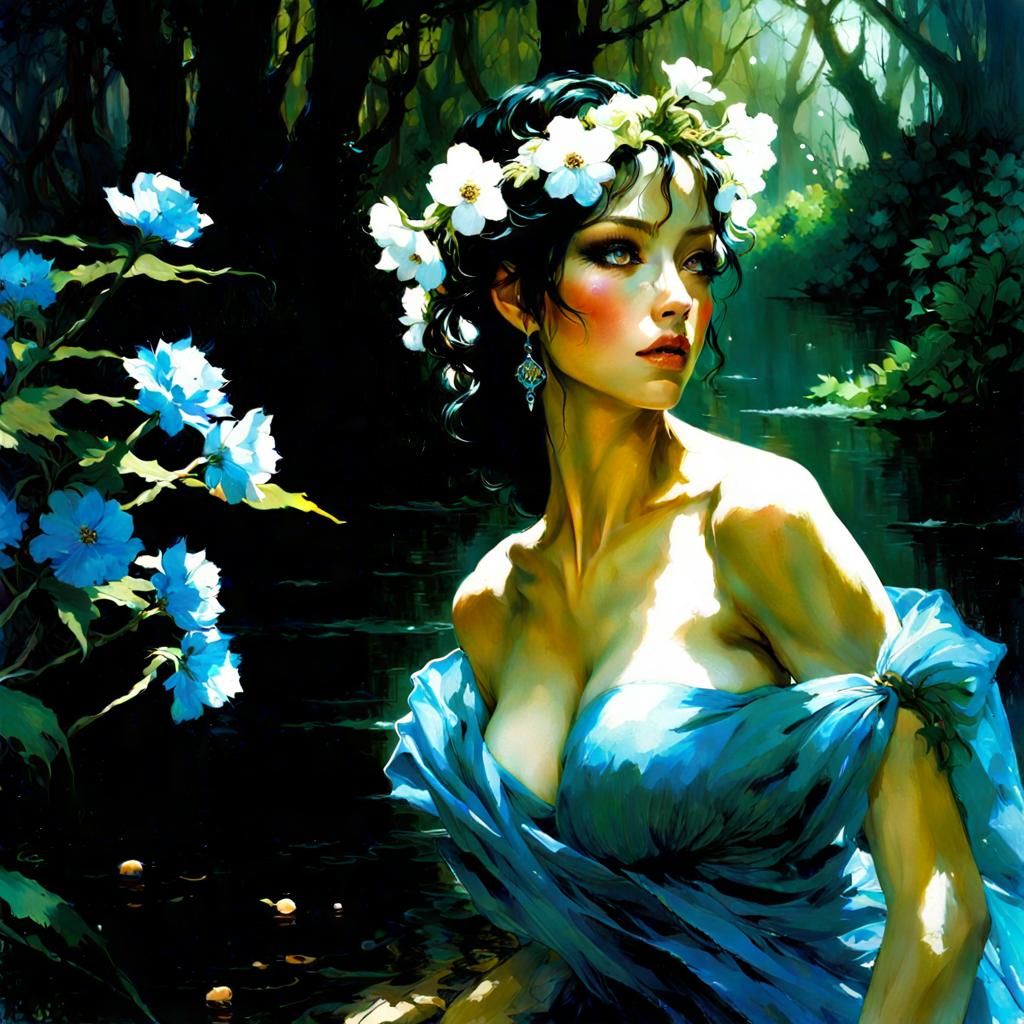 Enchanting Forest Nymph Digital Art