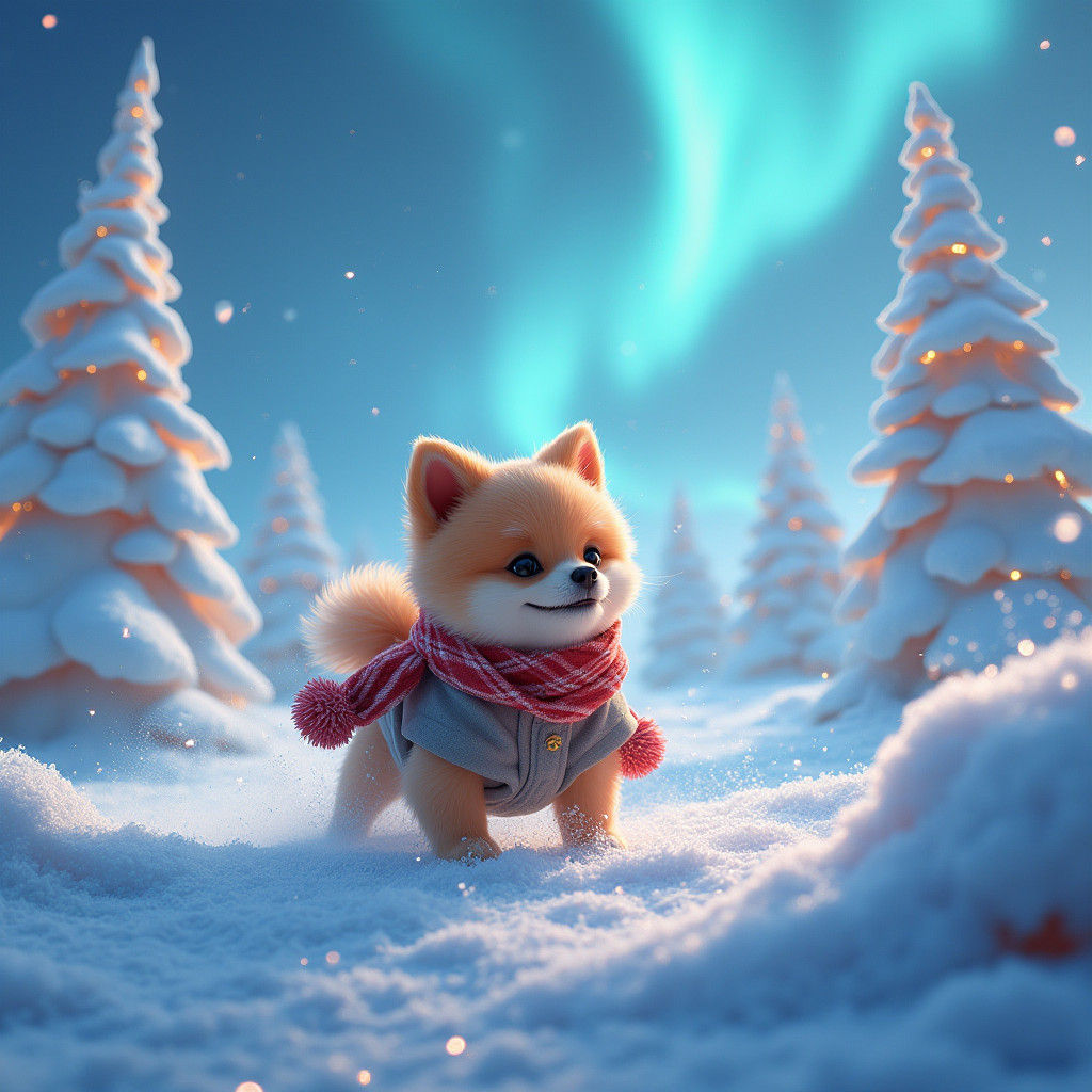 Pomeranian's Winter Fantasy in Unreal Engine 5