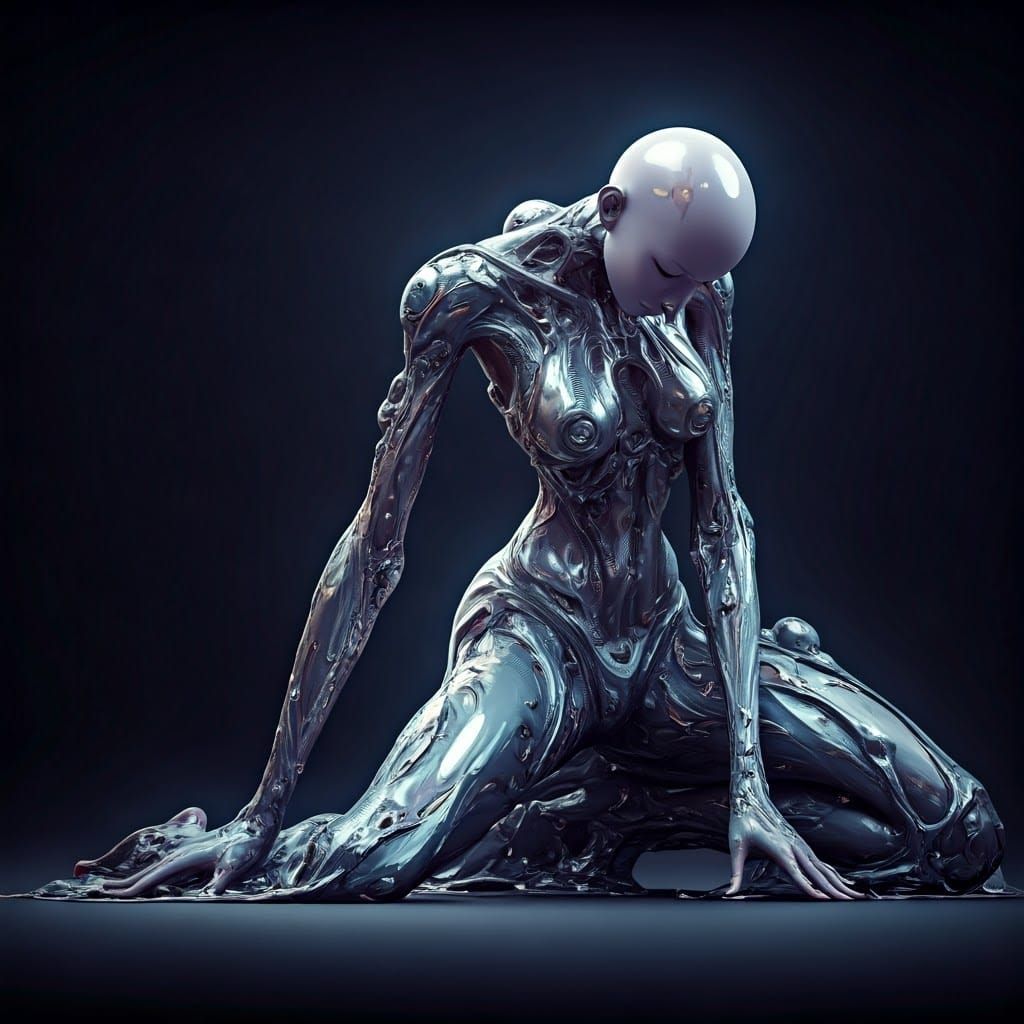 Surreal Gijinka Girl Melds with Metal