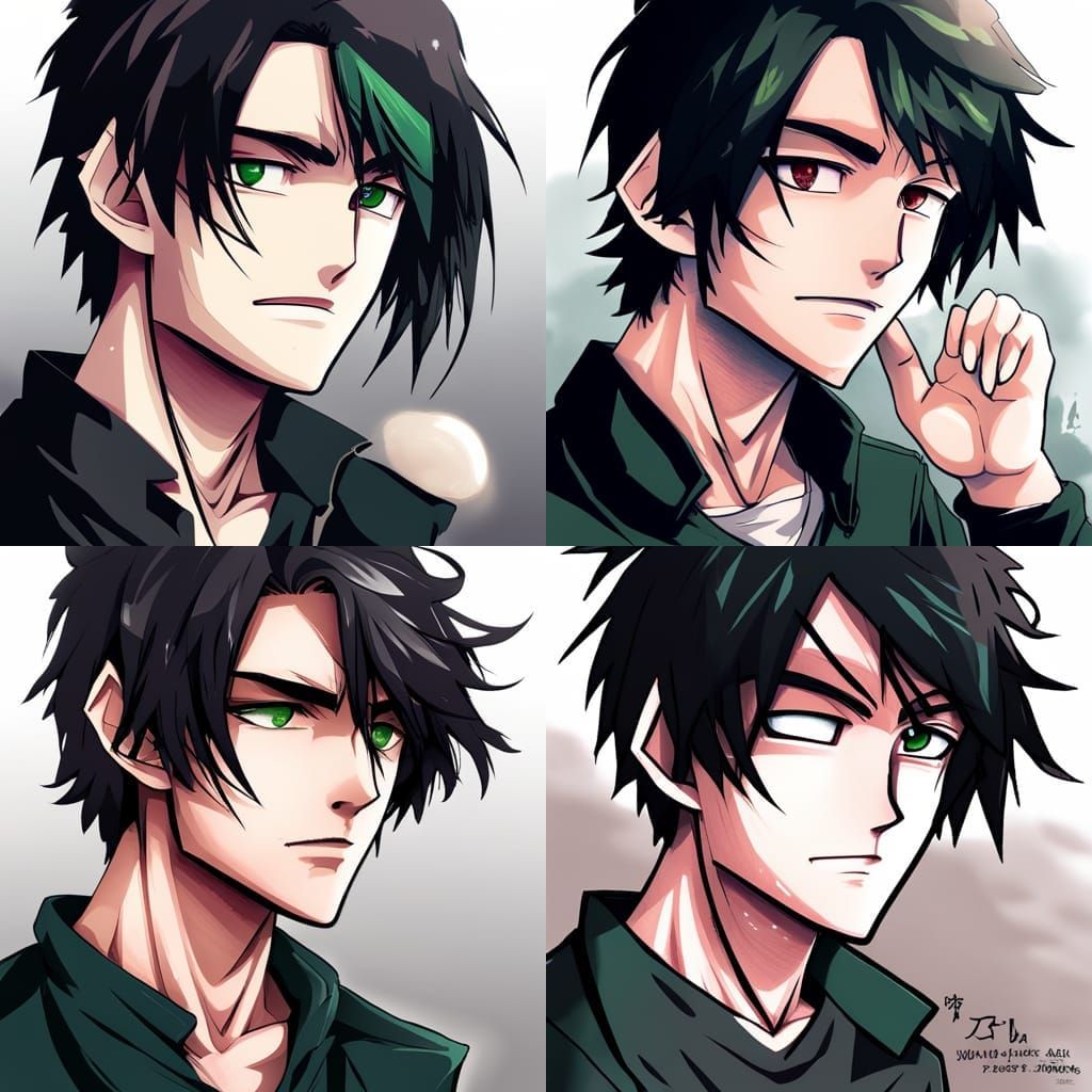 Anime Boy with Freckles and Piercing