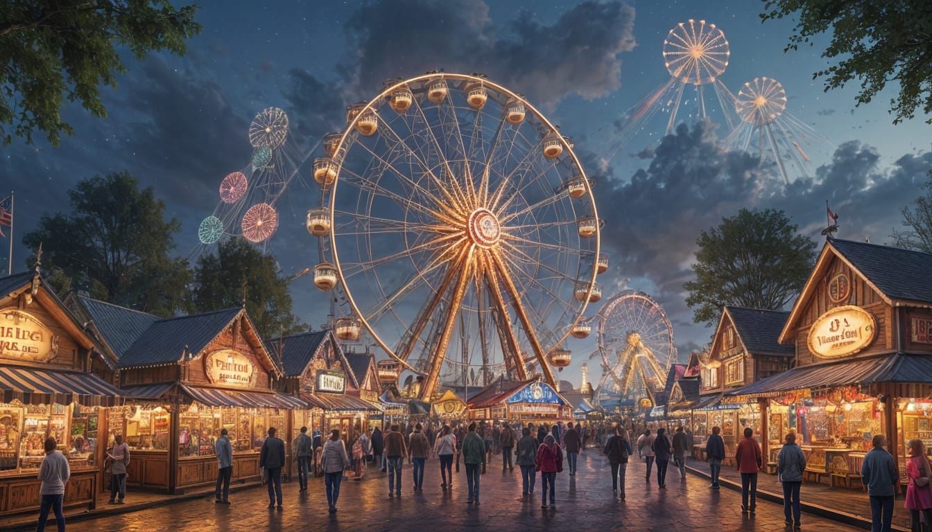 Town Fair in Hyperdetailed Ethereal Style