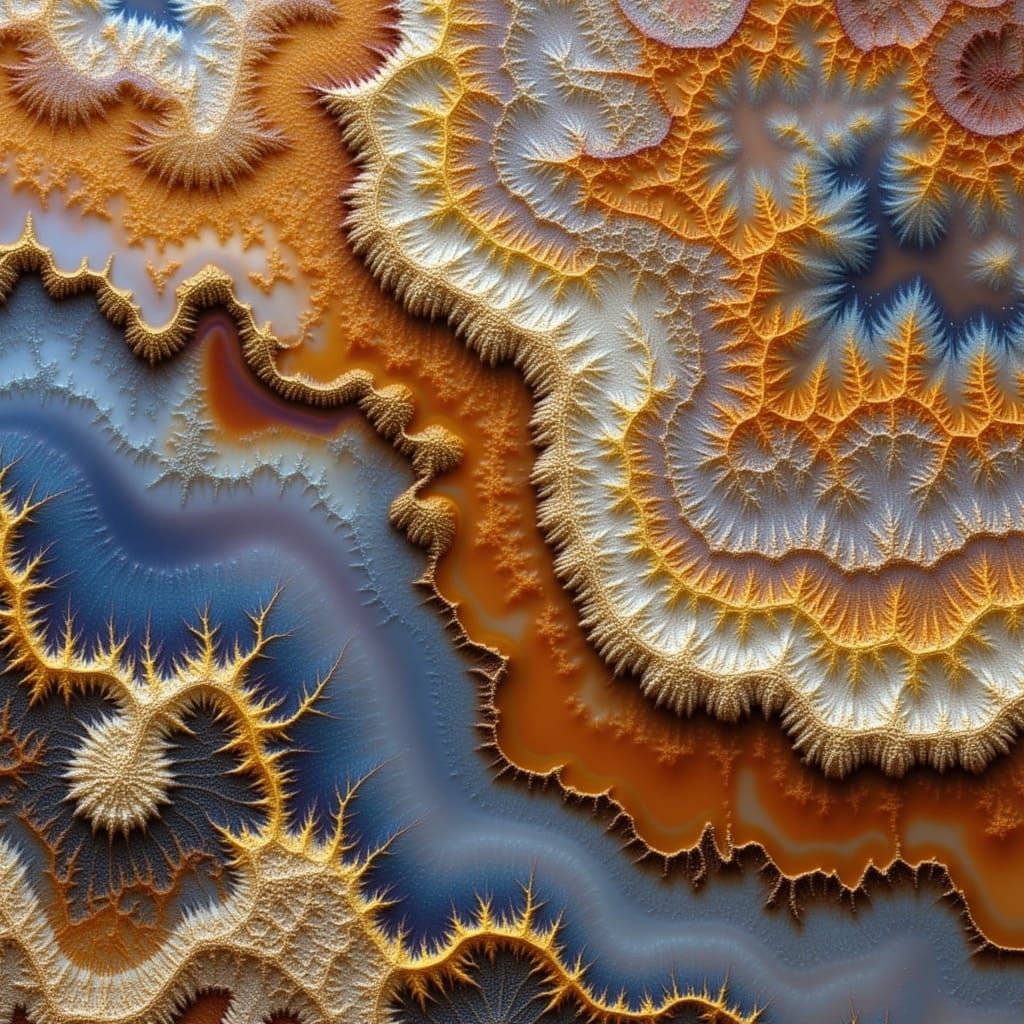Luminous Agate Dreamscapes with Intricate Patterns