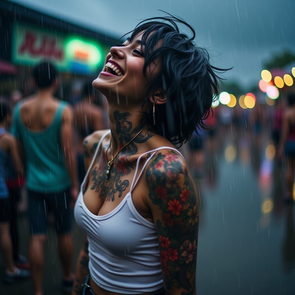 Fearless Storm Dancer in Cyberpunk Style