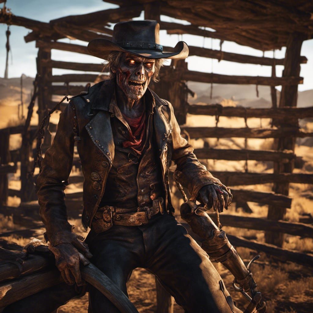 Zombie Cowboy Portrait in Unreal Engine 5