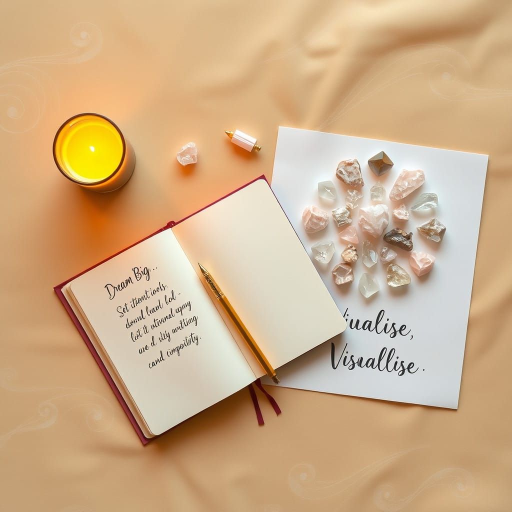 Surreal Manifestation Sanctuary with Golden Glow and Etherea...