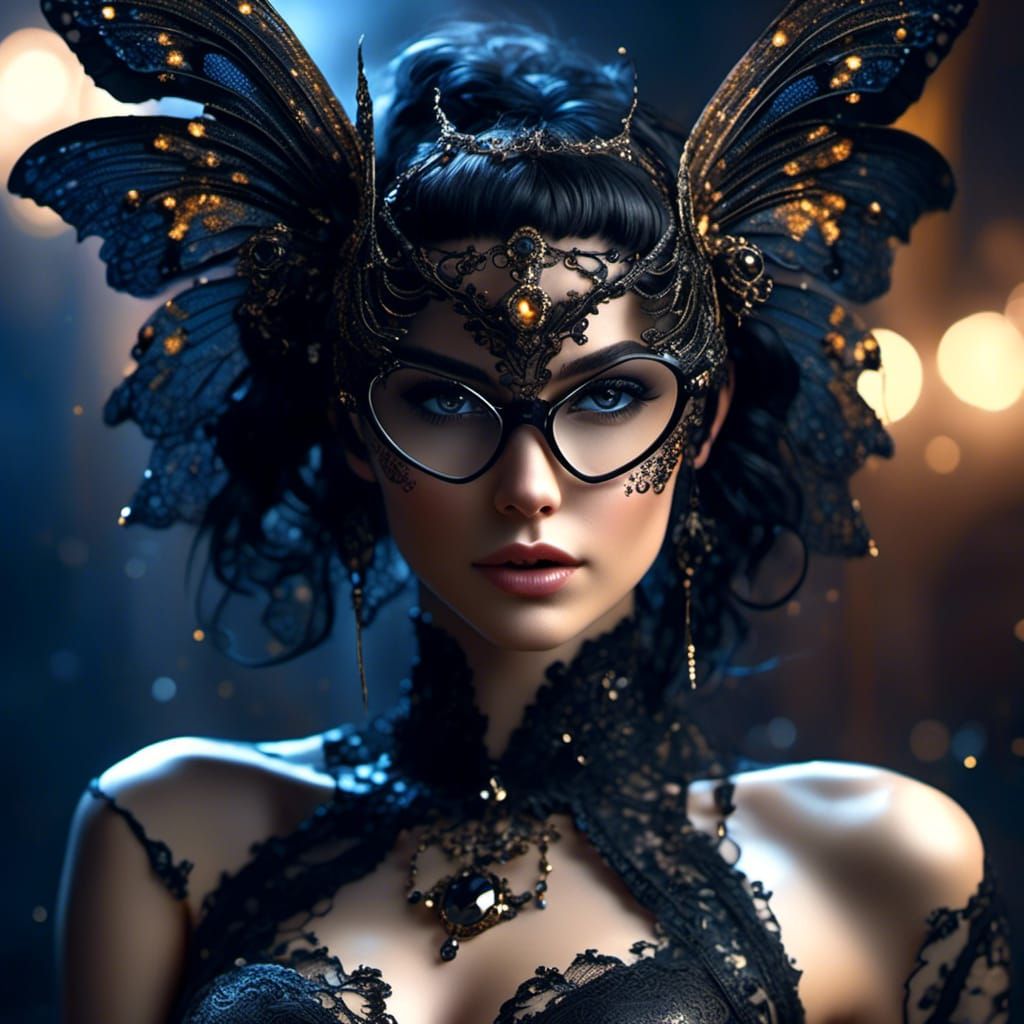 Beautiful French Pixie in Lace Lingerie