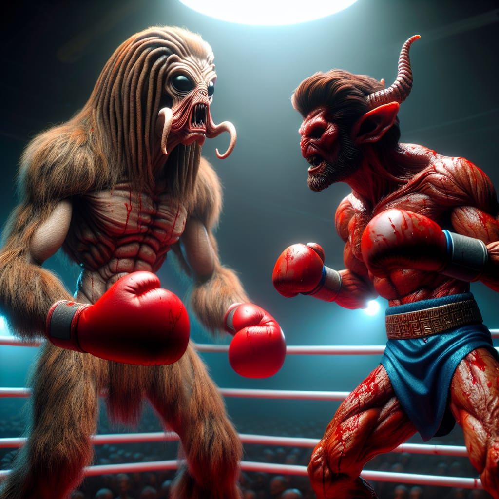 Wookiee vs. Minotaur Boxing Match