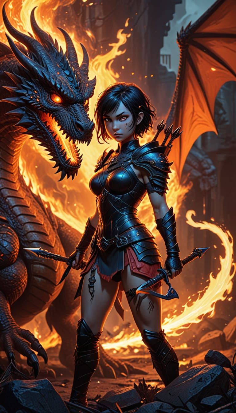 Energetic Chibi Warrior in Dynamic Comic Book Style