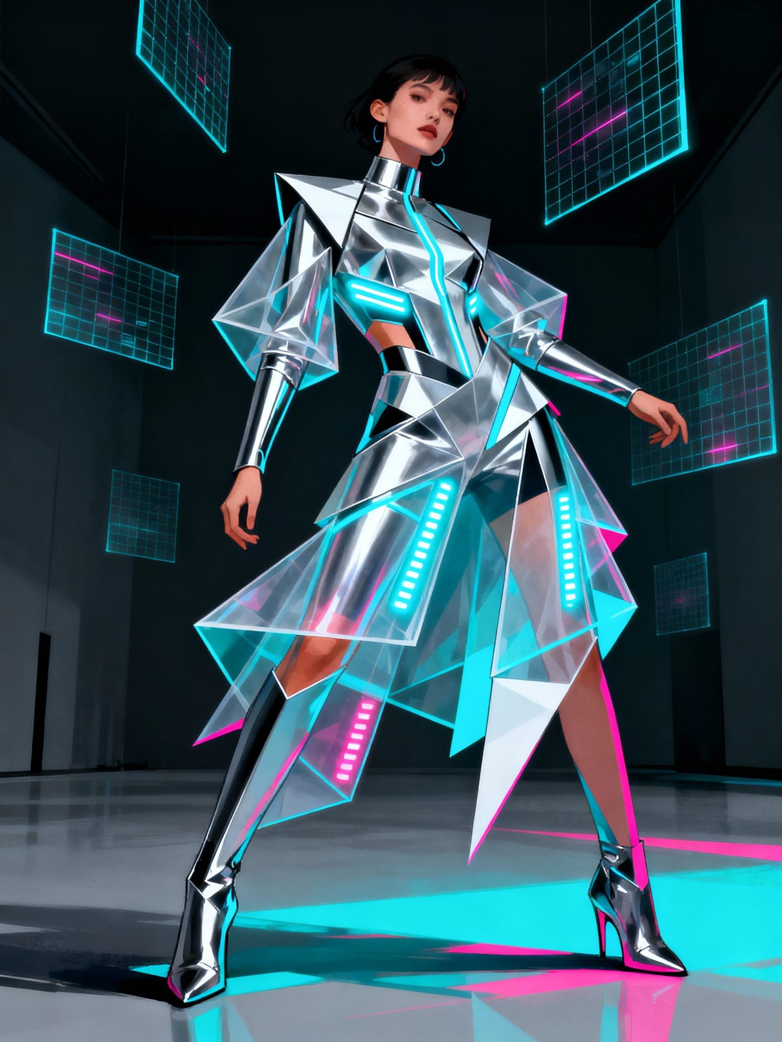 Futuristic Fashion Plate Design