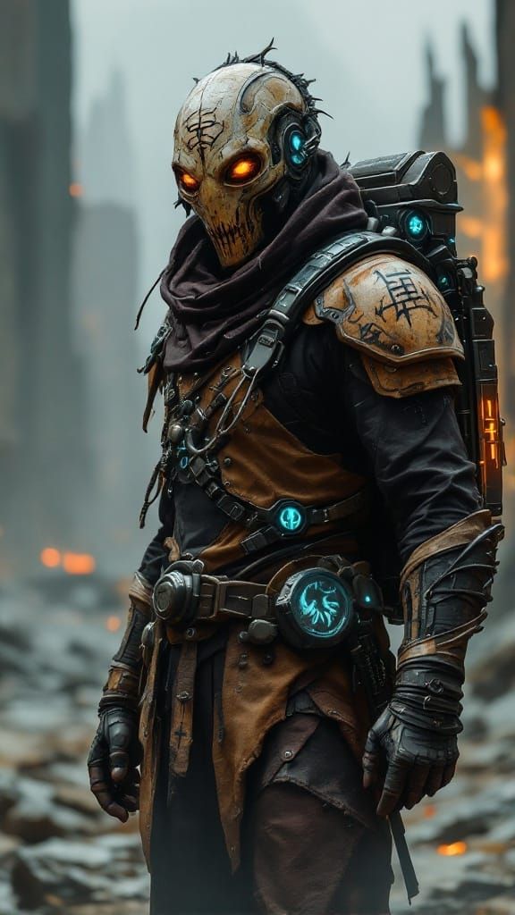 Mystic Warrior in Dark Fantasy Aesthetic