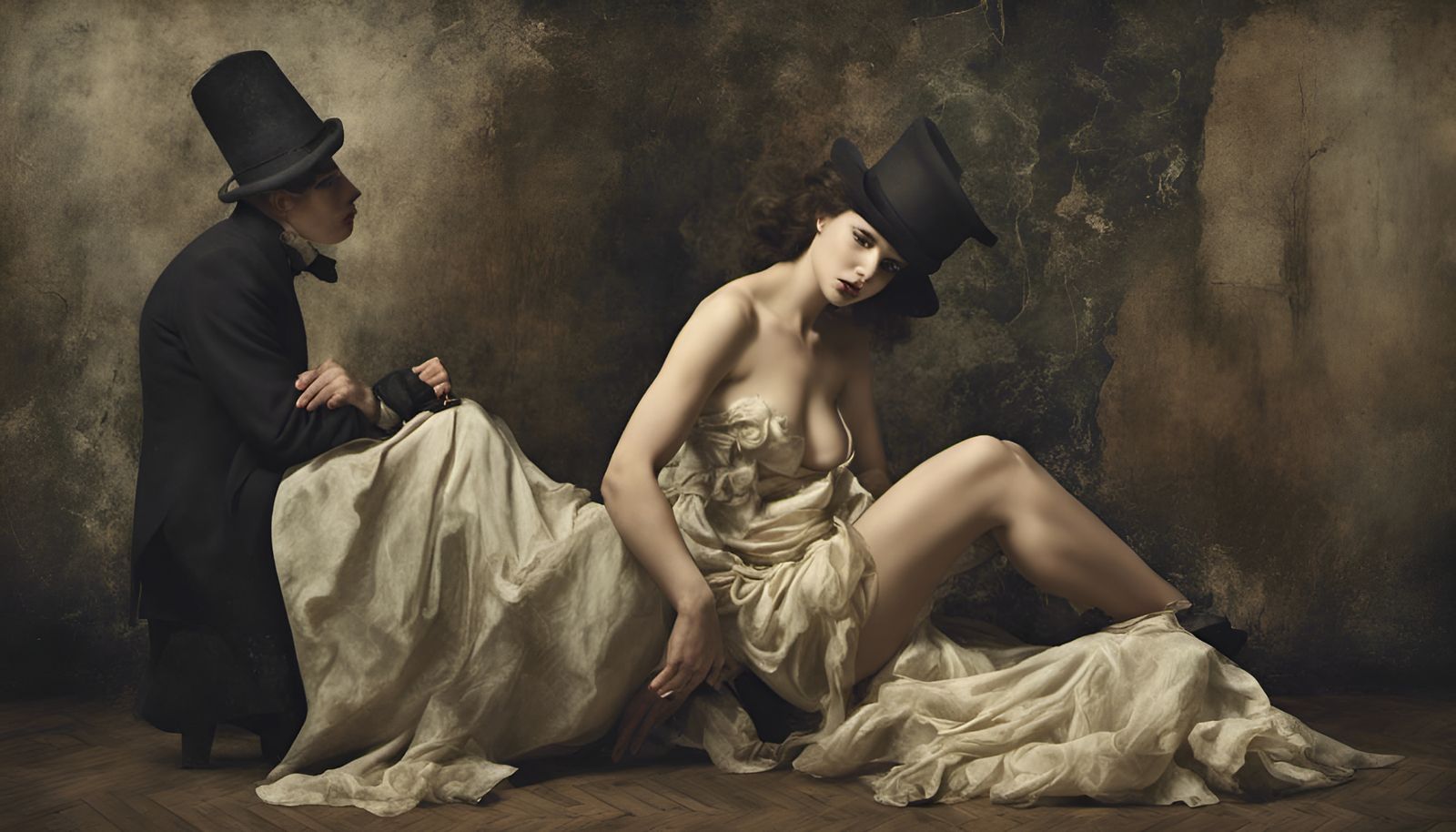 Bold Figures Evoking Vintage Portraiture