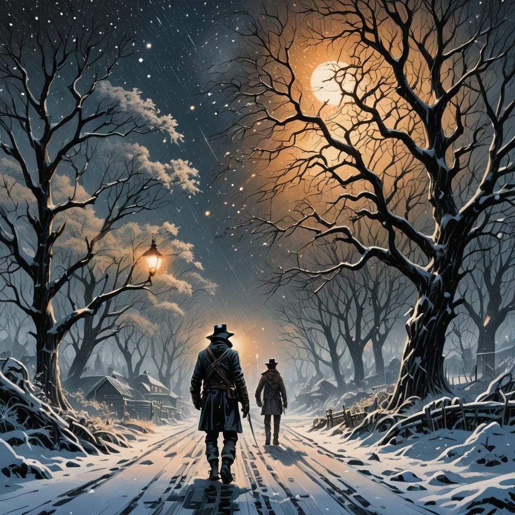 Winter's Battle: Comic Book Art Illustration