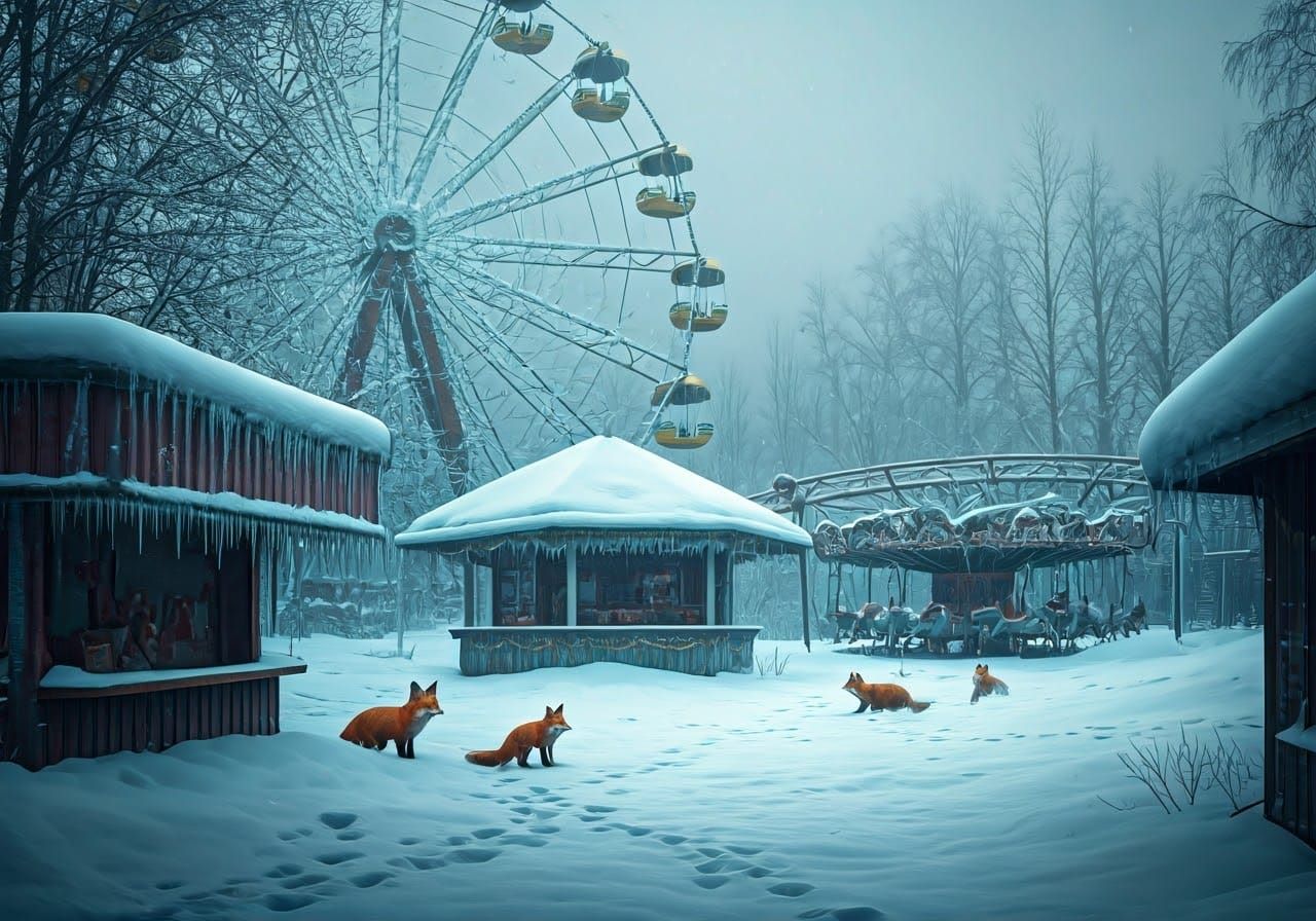 Post-Apocalyptic Winter Wonderland in Frosty Blues