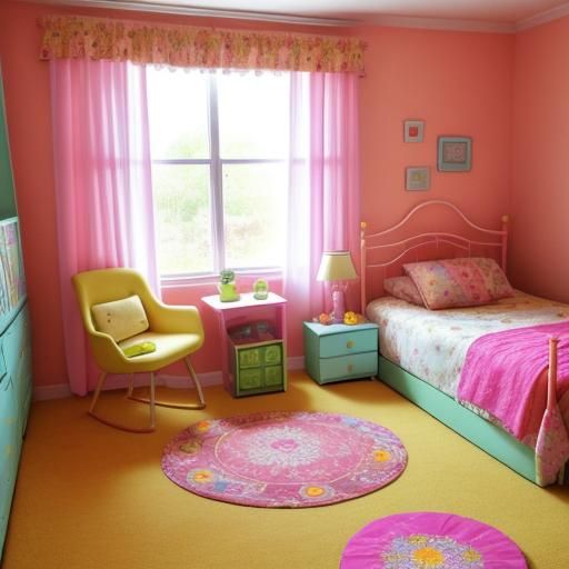 1970s girl's bedroom