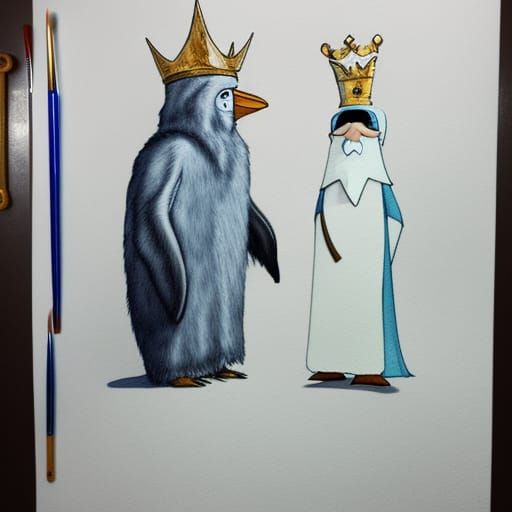 Ice King and Gunter Watercolor Sketch Fanart