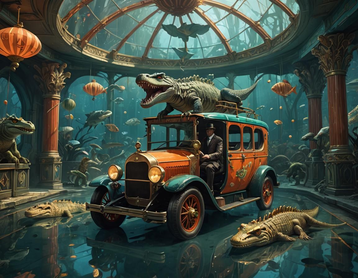 Circus Performer and Crocodiles, Berlin, 1933