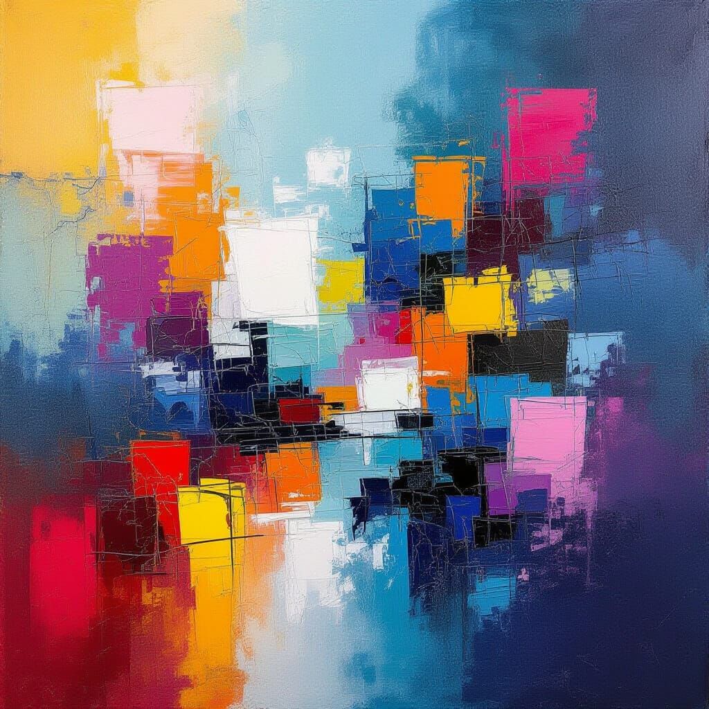 Abstract Composition Generated by AI