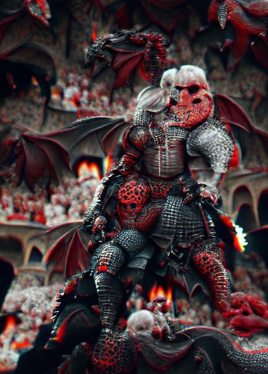 Medieval Targaryen Hell Knight in 8k Resolution