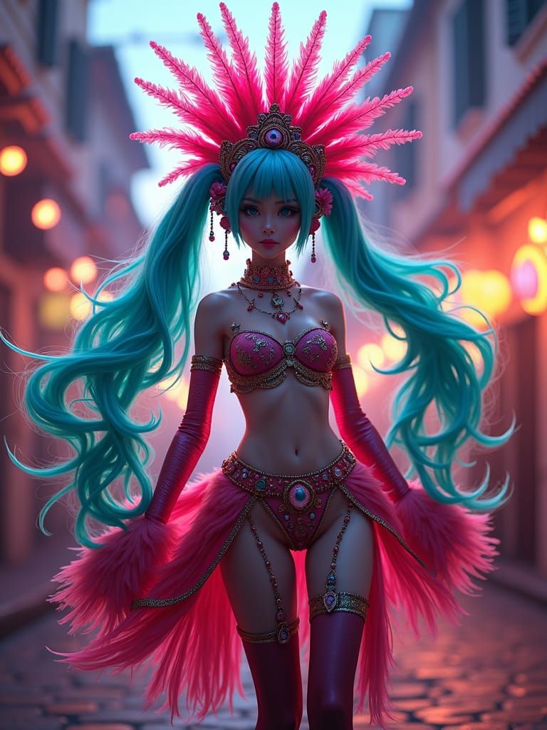 Hatsune Miku Celebrates Carnival in Brazil