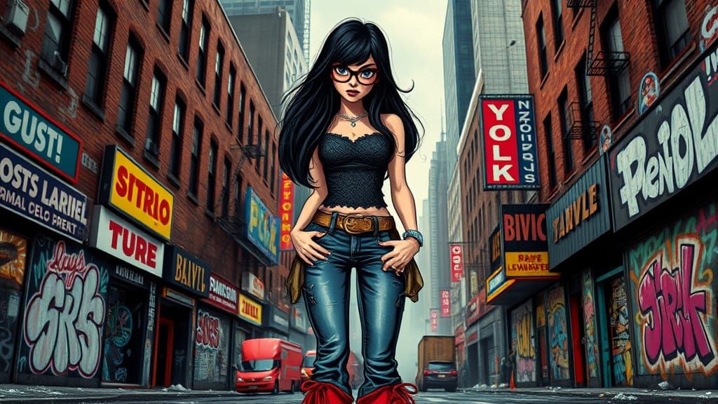 Gothic Whimsy in 1970s NYC: A Defiant Woman's Portrait