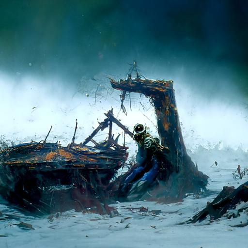 Shipwreck Horror in Style of Gustave Doré