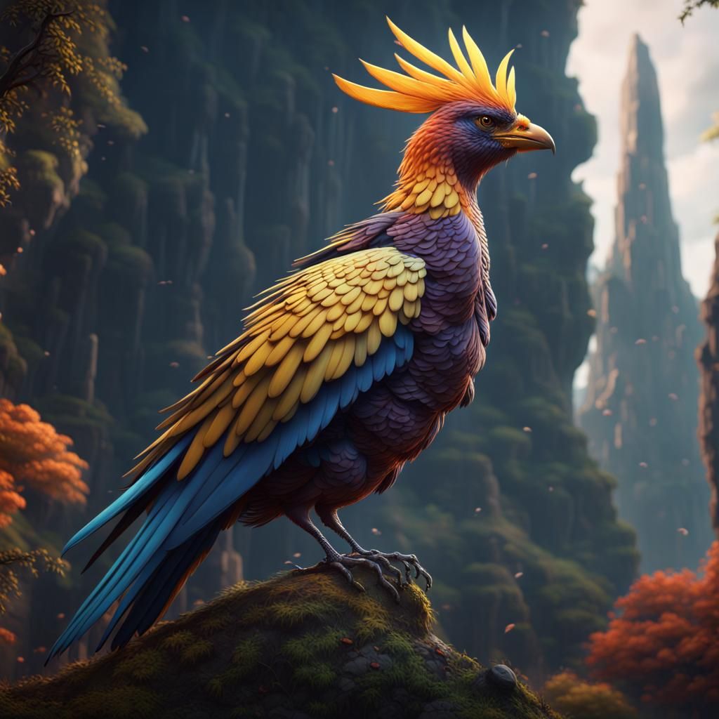 Fantastical Adarna Bird in Detailed Matte Painting