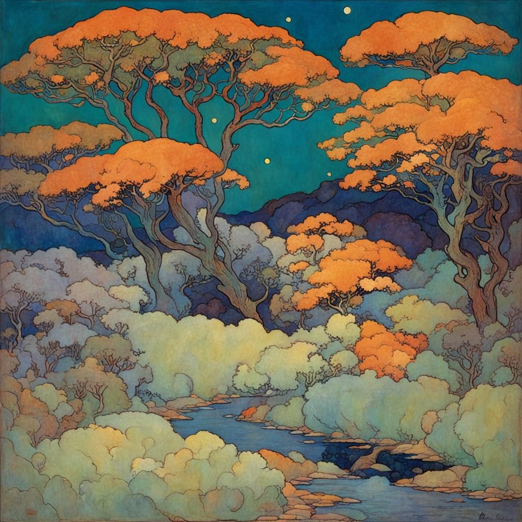 Impressionistic Fairy-Tale Landscape Painting