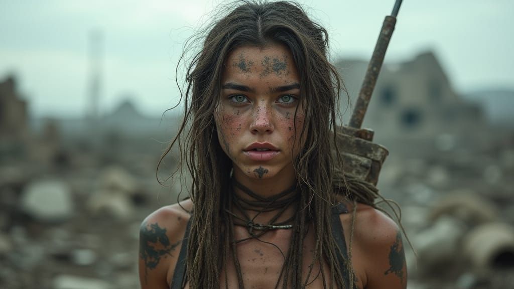 Young wasteland huntress.