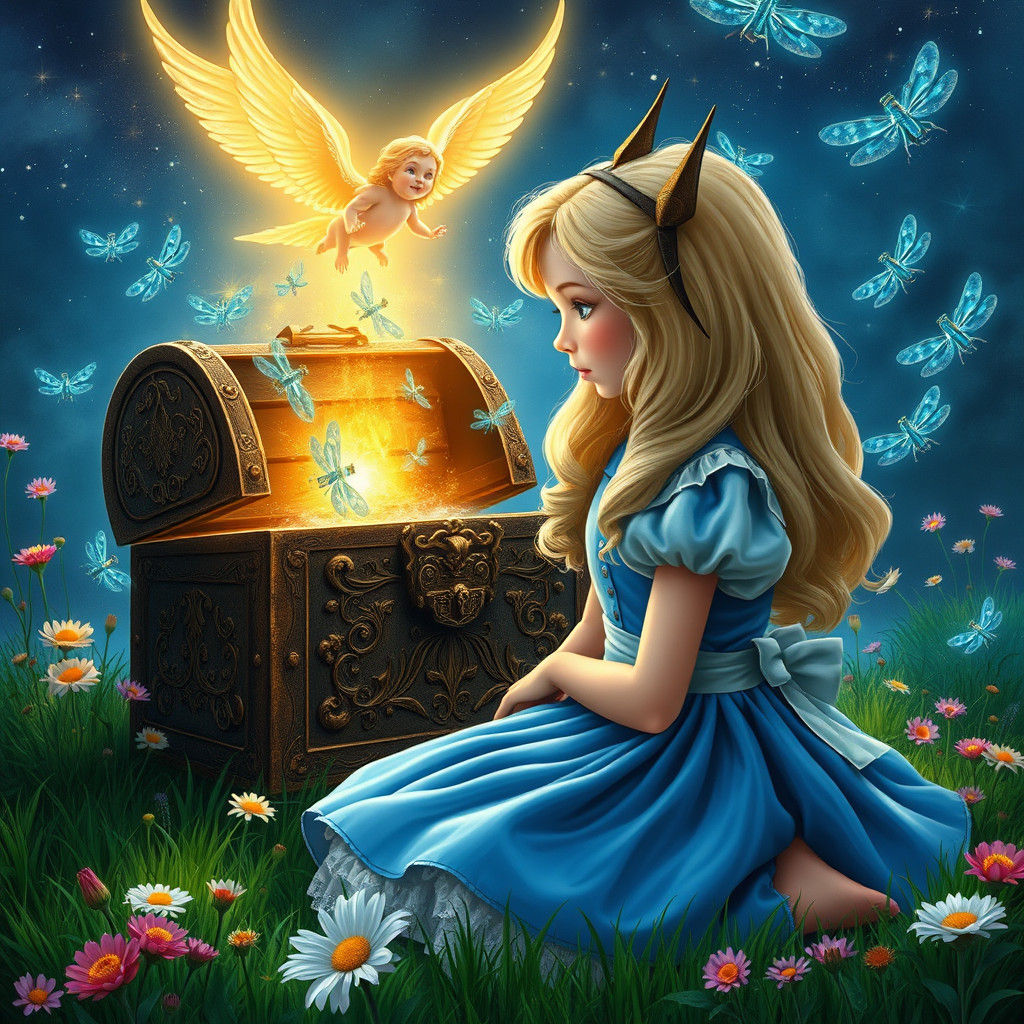 Alice in Wonderland and the Dragonflies