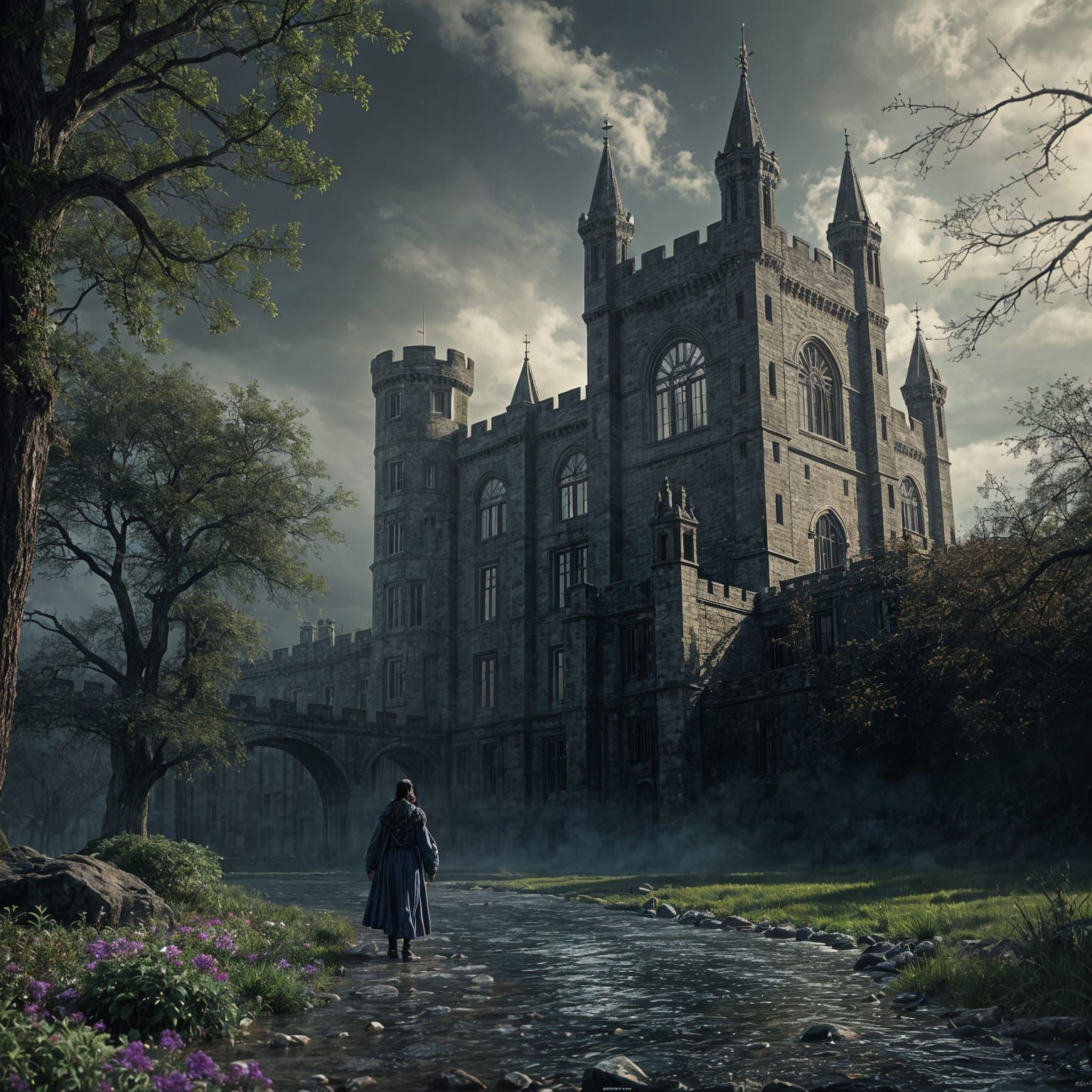 Chillingham Castle Ghosts: Epic Dark Fantasy Digital Paintin...