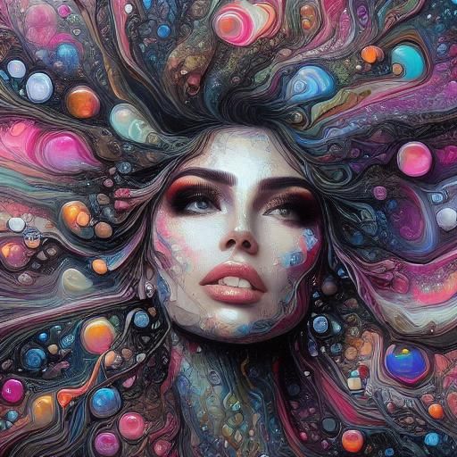 Surreal Banshee Merges with Quicksilver Bubbles