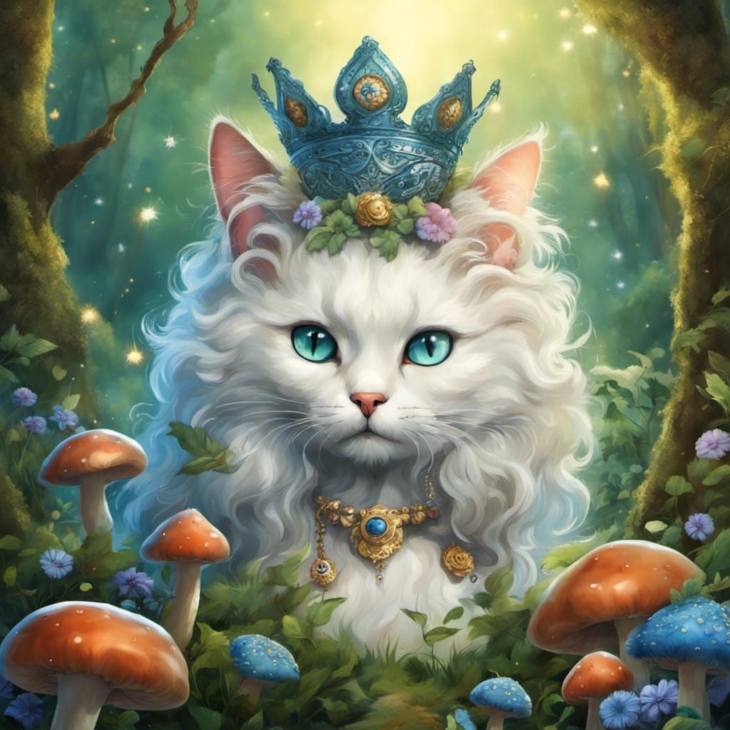 Crowned Bengal Cat, Forest Master in Fantasy Art